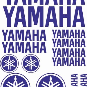 14x Yamaha decals, stickers set. 14pcs Stickers. All colors.