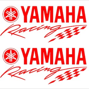 2x Yamaha decals, stickers set.  Size: 2 stickers 200mm x 84mm (8" x 3,3" inches) , 2pcs Stickers. All colors.