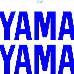 2x Yamaha decals, stickers set.  8&quot;x 1,58&quot;, 2pcs Stickers. All colors.