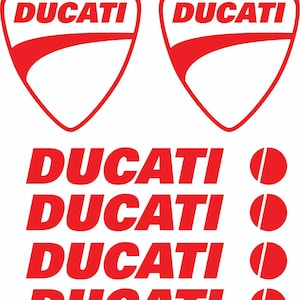 Ducati motorcycle decals set, stickers set. All colors.