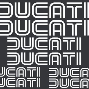 Ducati retro classic decals, stickers set. 10pcs Stickers. All colors.