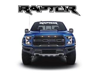 Ford Ranger Raptor windshield decal, sticker. Adhesive vinyl decal/sticker. All colors available.
