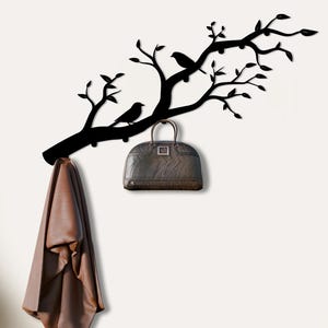 Tree Branch Wall Hooks, Entryway Rack  Decorative Wall Hanger, Metal Racks, Coat Rack, Nature Wall Art, Wall Hanging Art, Entrway Organizer,