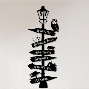 Kids Gift Metal Wall Art – Bedroom Wall Decor, Oversized Fantasy Movie Fan Art, Christmas Gift Idea, Unique Metal Art Decor for Kids Room
