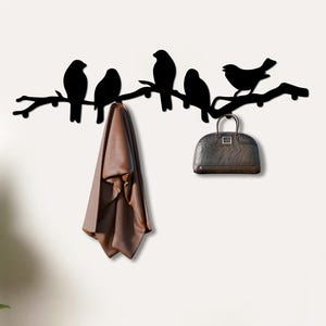 Birds On Branch Metal Wall Hooks, Tree Branch Hook, Tree Hook, Tree Branch Decor,Home Decoration, Coat Hook, Clothes Hook, Hat Hook,