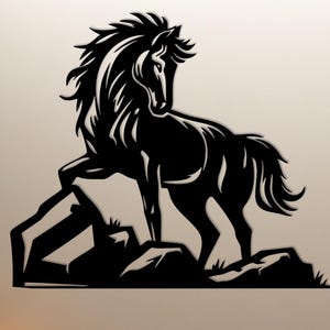 Pferd Wanddekor, moderne Wandkunst, große Metallwandkunst, Pferd Illustration, trendige Wandkunst, moderne Kunst, Metallpferdewandkunst, Haus Geschenk