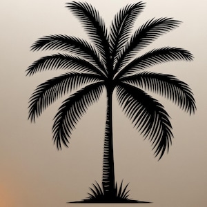 Tropical Metal Palm Tree Wall Art, Beach Vibe Coconut Tree Metal Wall Decor, Outdoor Garden Decor, Metal Pool Decor, Minimalist Wall Art,