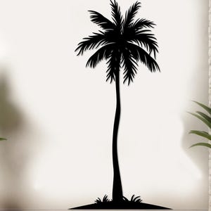 Palm Tree Metal Wall Art, Metal Wall Decor, Garden Decor, Metal Pool Decor, Minimalist Wall Art, Nature Lover Gift, Art Metal Decor