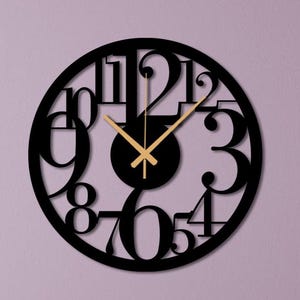 Metal Clock, Wall Clock, Oversized Wall Clock, Large Wall Clock, Unique Wall Clock, Modern Wall Clock, Kitchen Wall Clock, Silent Wall Clock