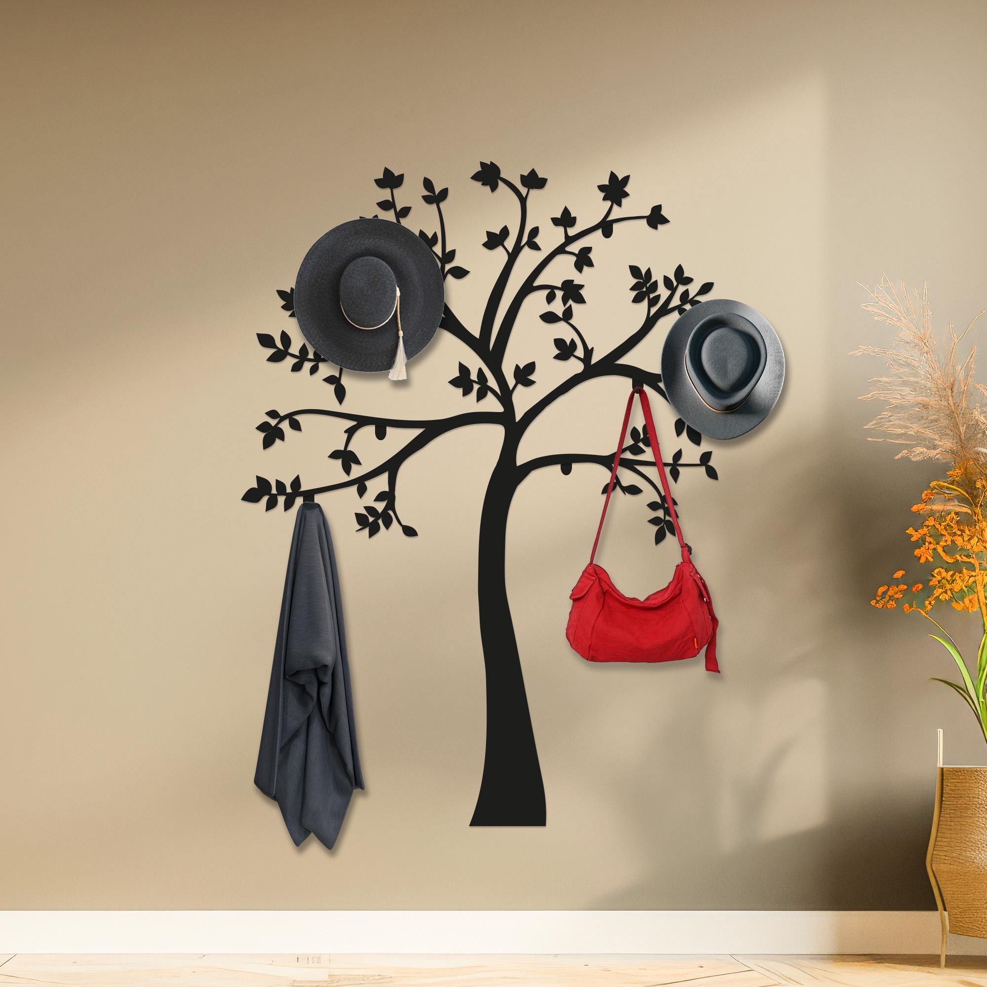 Hat Rack Tree Tree Branch Coat Rack, Decorative Wall Hooks, Metal Rack, Coat Rack ...