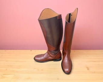 Handmade Men’s Riding Boots, Custom Leather Equestrian Tall Boots, Vintage English Horseback Riding Shoes, Gift Boots for Husband