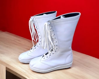 Leather Wrestling Shoes | Custom Wrestler Boots | Pro Wrestling Boots | Men Wrestling Boots | Lace Up Boots | Mens Handmade Boots Gifts