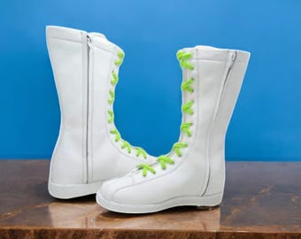 Men Women Wrestling Boots | Custom Wrestling Boots | Tall Boots With Rubber Sole | Lace Up Boots | Mens Handmade Boots | Pro Wrestling Boots