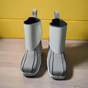Handmade Boba Fett Cosplay Leather Boots, Star Wars Mandalorian Shoes
