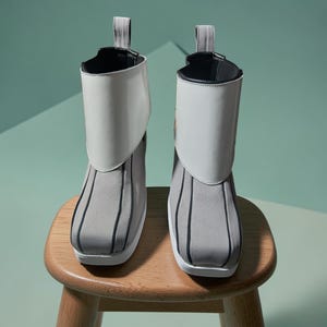 Boba Fett Cosplay Leather Boots, Star Wars Mandalorian Shoes