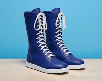 Stivali da wrestling fatti a mano, scarpe da wrestling professionistico, scarpe da wrestling in pelle, stivali da wrestling professionali, stivali da wrestling con lacci personalizzati