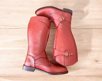 Brown Riding Boots Men, English Tall Horse Riding Boots, Knee-High Leather Equestrian Boots, Vintage Riding Boots, Gift For Husband