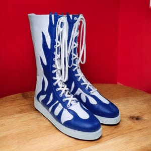 Men Wrestling Boots | Pro Wrestling Boots | Leather Wrestling Shoes | Custom Wrestling Boots | Lace Up Boots | Mens Handmade Boots Gift