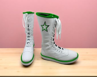 Chaussures de lutte en cuir personnalisées | Bottes de lutte professionnelle pour hommes | Bottes de lutte à lacets faites main | Cadeau d'équipement de lutte professionnel pour lutteurs