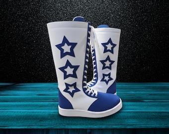 Stivali da wrestling fatti a mano, scarpe da wrestling professionistico, scarpe da wrestling in pelle, stivali da wrestling professionali, stivali da wrestling con lacci personalizzati