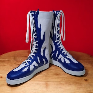 Leather Wrestling Shoes | Men Wrestling Boots | Pro Wrestling Boots | Custom Wrestling Boots | Lace Up Boots | Mens Handmade Boots Gift