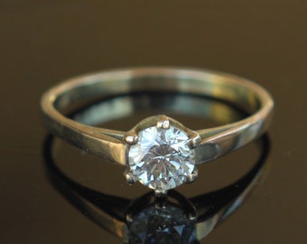 Natural Diamond Ring, Modern Minimalist Ring, Bridal Ring, Modern Engagement Ring, Alternative Engagement Ring, 18K Gold, Certified Diamond
