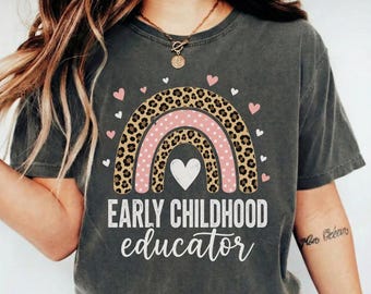 Mens Early Childhood Educator Education for Women ECE Teacher Fun Performance T-Shirt, Preschool Teacher Gift, Daycare Teacher Graphic Tee