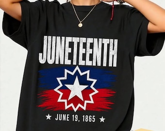 Red White Blue Juneteenth 1865 Meaning Black History Freedom T-Shirt, Juneteenth Celebration Gift, Black History Pride Gift