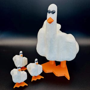 DUCK U! – Funny 3D Printed Middle Finger Duck – Gag Gift, Desk Decor, Office Humor