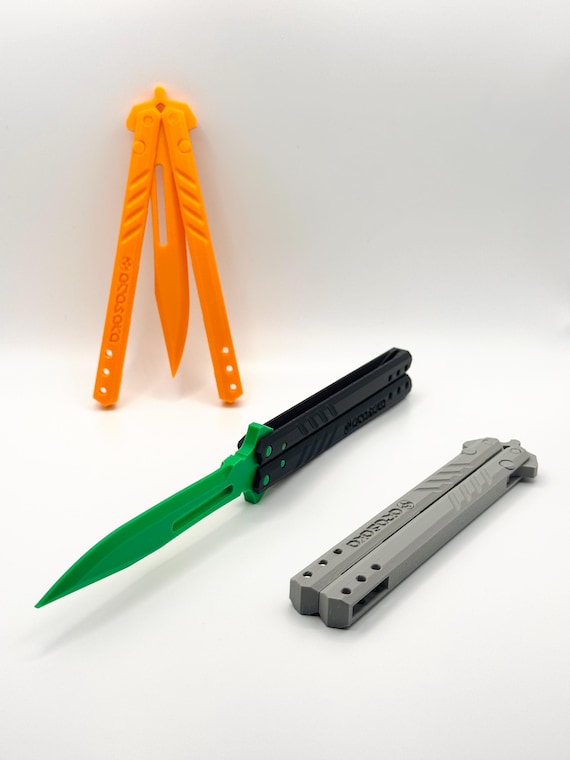 Hydra Butterfly Knife Balisong Trainer Tanto & Bowie Blade 7075 AL