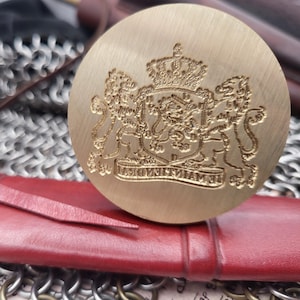 Reino de los Países Bajos - Escudo de armas - Koninkrijk der Nederlanden - Sello de cera contemporáneo