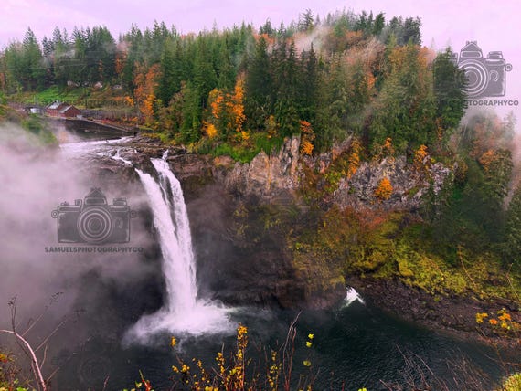 Snoqualmie Falls, Waterfall, Fall Time,