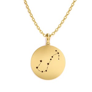14K Gold Scorpio Sign Necklace, Scorpio Constellation Charm Necklace, Tiny Zodiac Necklace, Minimalist Necklace, Birthday Gift for Scorpio