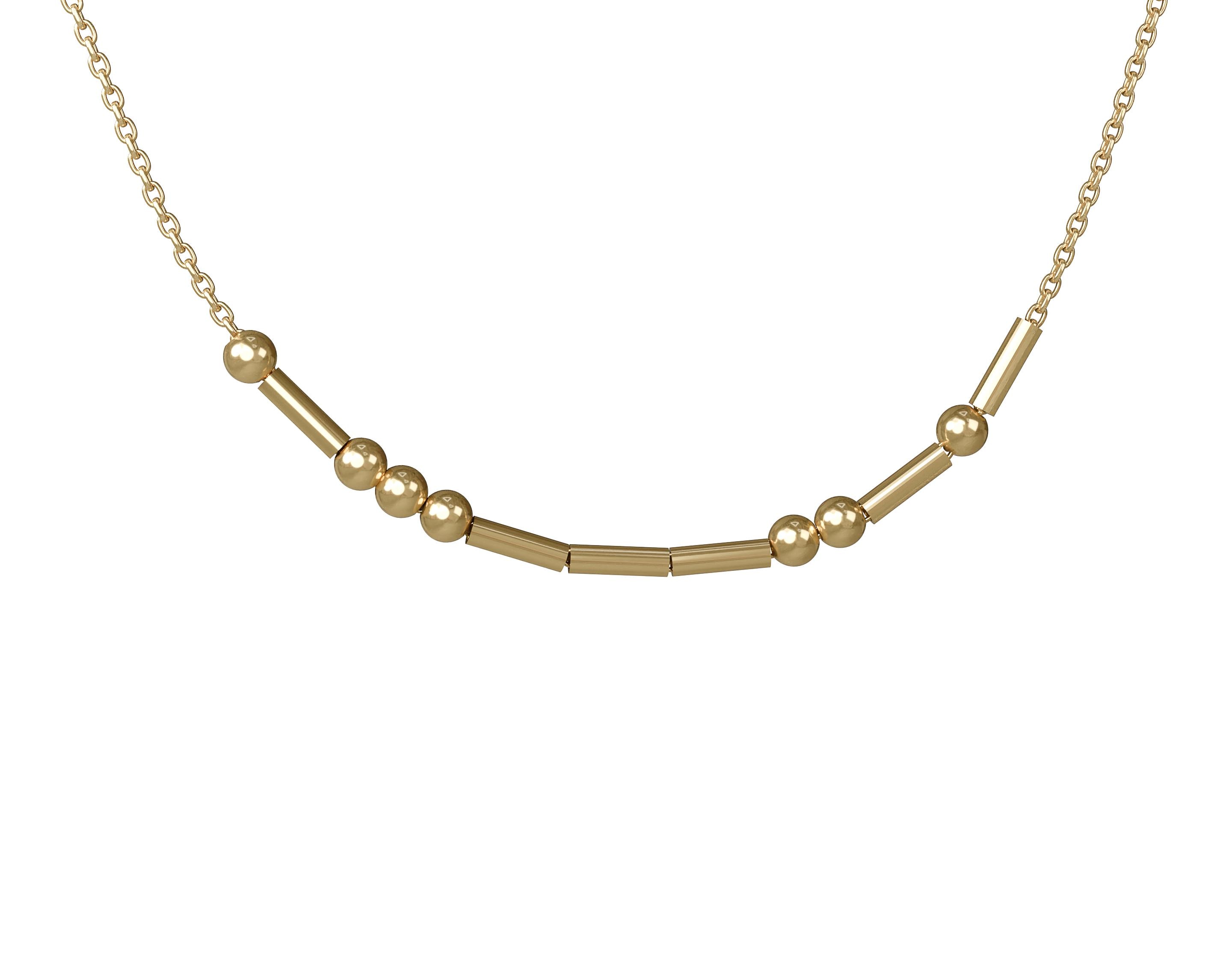 14K Gold Morse Code Necklace, Custom Morse Necklace, Minimalist Hiding Message Women Necklace, Statement Necklace, Valentines Day Gift