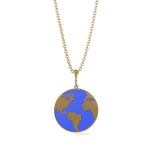 14K Gold Erde Halskette, zierliche Welt Karte Halskette, Minimalist Globetrotter Halskette, kleine Halskette für Reise-Liebhaber, Geschenk für Reise-Liebhaber