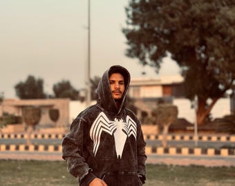 VENOM EMBROIDERY HOODIE - Etsy