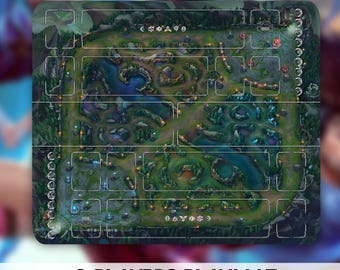 Playmat 2 Players Riftbound TCG - Stitched edges,  23 x 27,  (600 x 700 mm).
