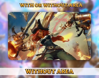 Playmat TCG - Riftbound - Miss Fortune - 24 x 14 po. (600 x 350 mm) Stitched edge