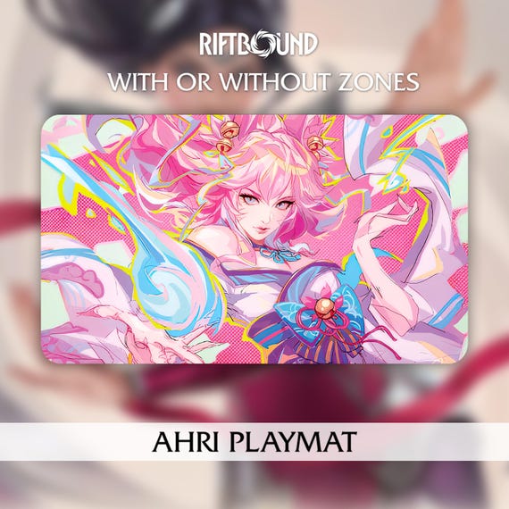 Riftboundアーリ ラバーマット 600×350 lol Playmat TCG - Riftbound - Ahri - 24 X 14 Po. (600 X 350 Mm