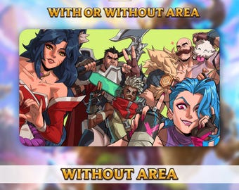 Playmat TCG - Riftbound - 2XKO - 24 x 14 po. (600 x 350 mm) Stitched edge