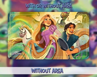 Playmat Lorcana TCG - Rapunzel - 24 x 14 po. (600 x 350 mm) Stitched edge