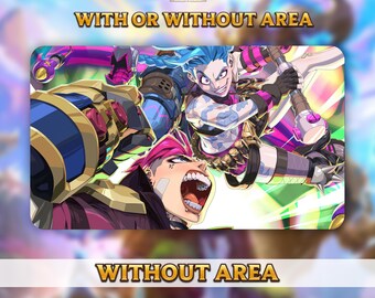 Riftbound TCG Playmat – Jinx VS Vi - Stitched Edge (24x14 in - 60x35cm )