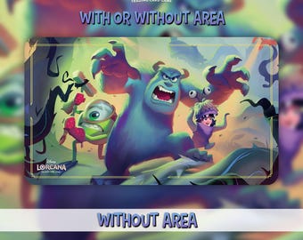 Playmat Lorcana TCG - Monsters Inc. - 24 x 14 po. (600 x 350 mm) Stitched edge