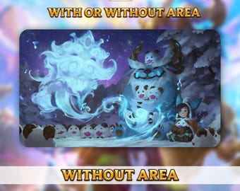 Playmat TCG - Riftbound - Poro - 24 x 14 po. (600 x 350 mm) Stitched edge
