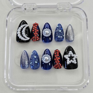 Enhypen Dark Blood Inspired Pearl Nails | bite me enha| kpop nails| enha nails