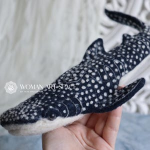Whale shark | Needle Felted Shark | Unique sculpture made of wool | Sea Theme gift | Felted Shark | Unique felt gifts | Handmade wool shark