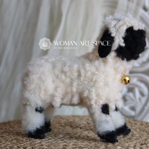 Needle Felted Valais Blacknose Sheep | Realistic Sheep | Wool animal sculpture | Needle Felted Home decor | Unique felted gift | Gift idea
