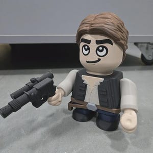 Chunk Solo Kit – 3D Printed Han-Inspired Figure | Chunky Star Wars Fan Art | Funko-Style Chonky Collectible Toy