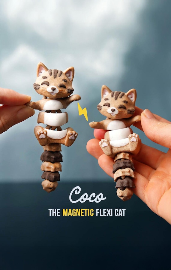 ココ・ザ・フレキシキャット – ポーズを変えられるマグネット式猫 ココ・ザ・フレキシキャット – ポーズを変えられるマグネット式猫