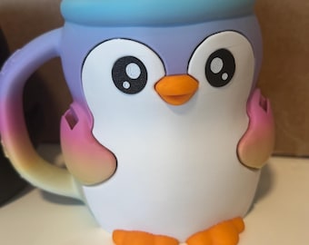 Pojemnik na lody Rainbow Penguin – 16 uncji, prezent